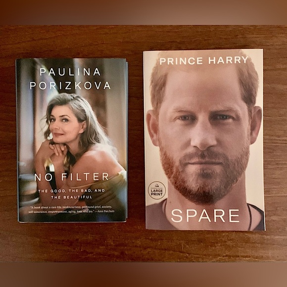 BOOKS**NO FILTER by Paulina Porizkova SPARE by Prince Harry - Picture 1 of 2